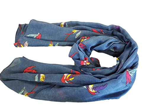 Fat-catz-copy-catz Large Soft Fashionable Hummingbird Bright Flying Birds Ladies Long Scarf, Shawl, Wrap, Sarong