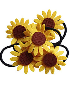 Fat-catz-copy-catz 5x Daisy Sunflowers Flowers Girls stretchy Elastic Hair ponytail bands