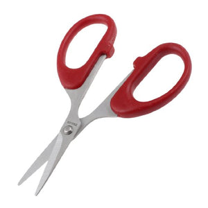 sourcing map Home Office Red Handle Metal Blade Sewing Paper Straight Scissors 4.7"