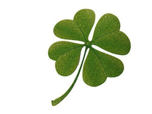 Fat-catz-copy-catz Green good luck Irish clover smooth iron on heat transfer clothes patch