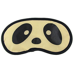 Cute Panda Face Print Soft Sleeping Cover Eye Shade Mask Patch Beige