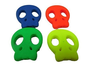 Fat-catz-copy-catz 25x Plastic Neon 80's Skull Head Spacer Beads 25mm for Fashion Kitsch Jewellery Craft Clothing