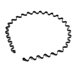 New Wavy Metal Sports Men's Women's Hair Hoop Band Headband-color in Black