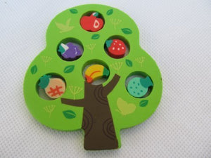Fat-catz-copy-catz Set of Novelty Puzzle Collectable Green Tree & Fruit Japanese Style Erasers Rubbers (not Iwako)