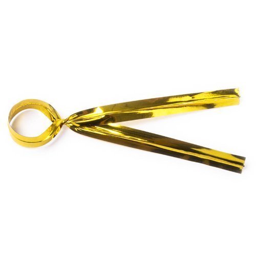 x100 Twist Ties Bag Fasteners- Gold - 10cm by Loypack