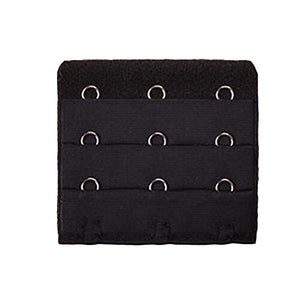 Lisianthus002 Women's 3-Hook 3 Rows Bra Extender 5pcs-Pack Black