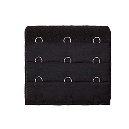 Lisianthus002 Women's 3-Hook 3 Rows Bra Extender 5pcs-Pack Black