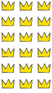 Hldiy 2pcs Yellow Crown Design Body Art Waterproof Temporary Tattoo Stickers by HLDIY