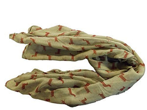 Fat-catz-copy-catz Dachshund Dogs Print Scarf - Large Size - All Seasons Scarf - Small Sausage Dog - Soft Ladies Shawl, Wrap, Sarong