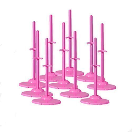 Fat-catz-copy-catz 2x Doll's Plastic Stand support prop up mannequin display holders (Doll Not included)