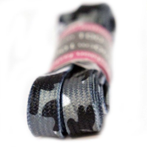 Shoe String - fashion 100cm grey camouflage lace