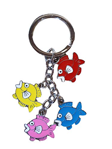 Fat-catz-copy-catz Unisex Colourful Fat Fish Keyring Handbag Key Chain