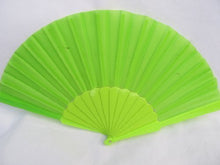 Load image into Gallery viewer, Fat-catz-copy-catz Plain Pink, Black, white, red &amp; lime green Plastic 23cm Span Wedding Chinese Japanese Geisha Costume Ladies Hand Fan
