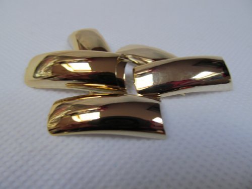 Box of 70 Professional Salon quality shiny Gold long false nail tips posted from London by fat-catz