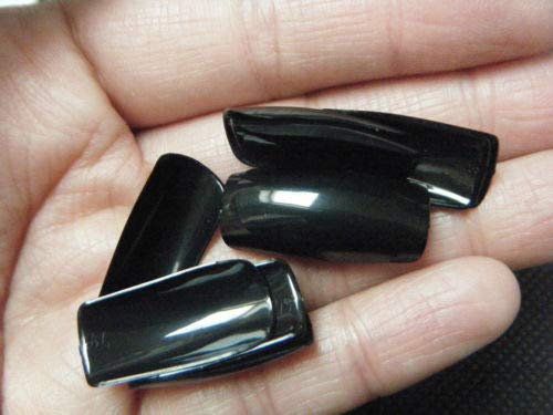 500 French Acrylic Artificial Full False Nail Art Tips (Black)