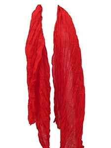 Beautiful Red Crinkle effect soft Shawl / Scarf / Stole / Wrap