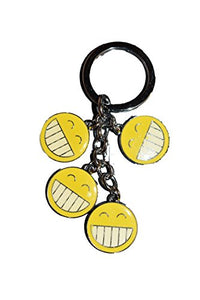 Fat-catz-copy-catz Cute 4 piece Yellow smiley Happy face with teeth keyring handbag charm