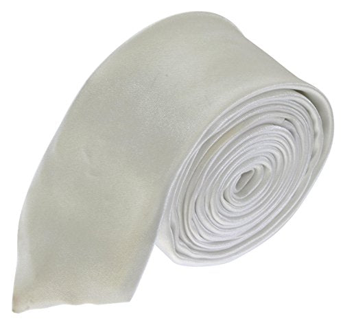 White, New Plain Coloured Skinny Ties. 16 Colours Available. Handmade. Wedding, Fashion