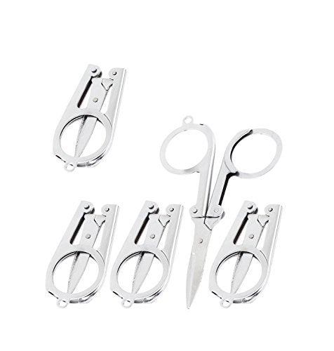 Fat-catz-copy-catz 5x Folding Foldable Scissors Paper Craft Shred Cutter Metal User Sewing Fishing Travel Scissors