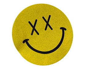 Large Yellow Smiley Face smooth iron on heat transfer clothes patch for T-shirts 17.5cm diameter by Fat-catz-copy-catz