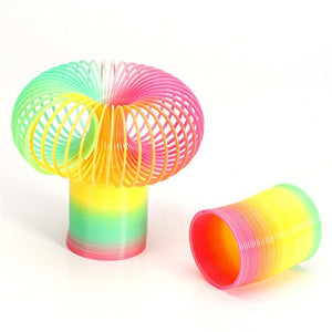 Jiacheng29 Magic Plastic Rainbow Spring Slinky Children Classic Educational Toy Xmas Gift