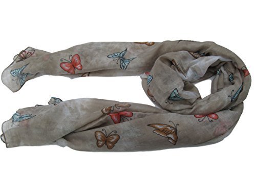 Soft Sophisticated Butterfly Insect Print Ladies Long Scarf, Shawl, Wrap, Sarong by Fat-catz-copy-catz