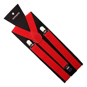 Red Suspender Elasticated Braces (With Love From FlissyTM)