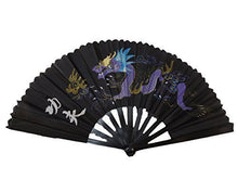 Load image into Gallery viewer, fat-catz-copy-catzÃÂ® Large Ying-Yang Dragon Plastic &amp; Cotton Chinese Japanese Oriental Burlesque Dancing Fancy Dress Geisha Decorative Hand Fan 24&quot; Span
