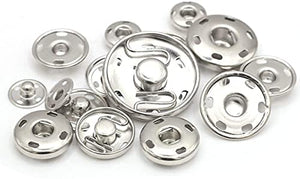 Fat-catz-copy-catz 20x Silver Tone Metal Press Studs Buttons 10mm Snap Closing Fasteners Dress Coat Titch Twitch Sew On Baby Buttons Pewter Craft Rapid Rivet Making Poppers Tool