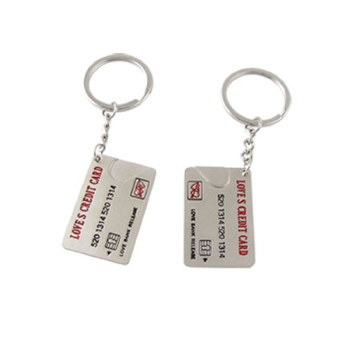 Lovers 5201314 Credit Card Shape Pendants Keyring Key Chain Gift Pair