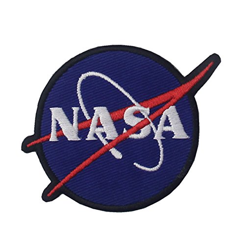 Embird NASA Logo Iron On / Sew On Embroidered Patch Blue