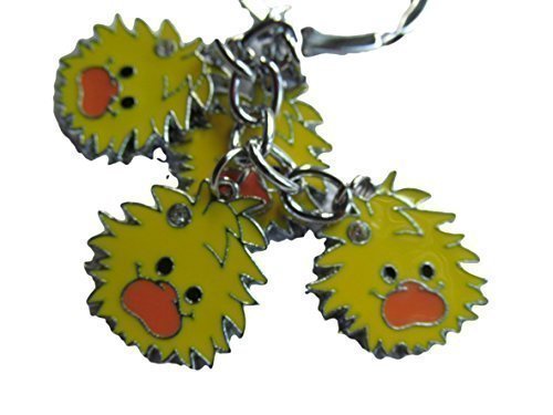 Fat-catz-copy-catz Cute 4 piece Fluffy Yellow Ducks Ducklings keyring charm gift