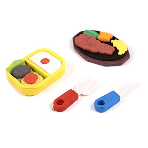 Well-Goal Collectible Fast Food Hamburger Cola Scented Snack Cute Shape Erasers Set Gifts