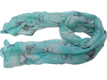 Load image into Gallery viewer, Soft Sophisticated Butterfly Insect Print Ladies Long Scarf, Shawl, Wrap, Sarong by Fat-catz-copy-catz
