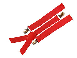 Fat-catz-copy-catz Quality Slim Narrow Adjustable Unisex Adult Child Elastic Clip-on Braces Suspender"Y" back Neon Belt One Size