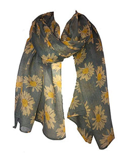 Light grey daisy scarf Lovely soft scarf
