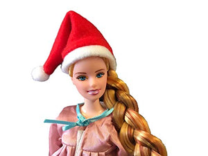 Fat-catz-copy-catz Made for 11.5" sized Dolls cute red Xmas Santa Claus festive hat with bobble (doll not included)