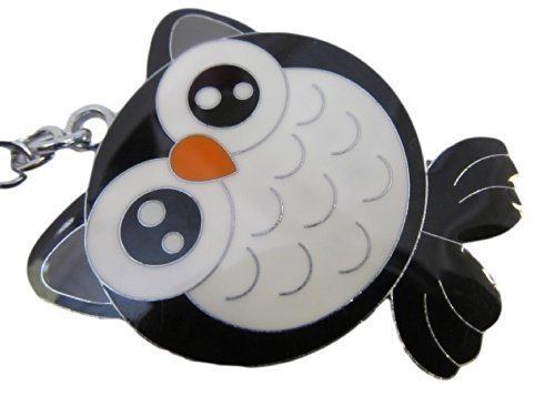 Fat-catz-copy-catz Large owl barn birds animal enamel metal keyring
