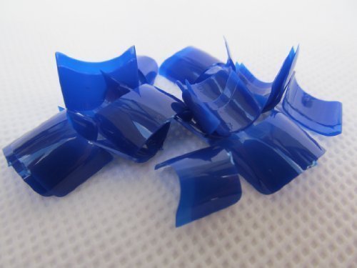 Pack of 20 Salon quality royal blue short false nail front tips posted from London by fat-catz