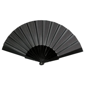 Black Plastic/Fabric Hand Fan