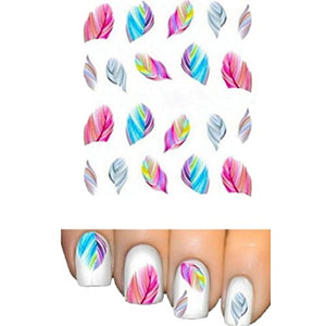 Hot Sale Women Beauty Feather Nail Art, Water Transfer Nail Art, Stickers Tips, Feather Decals