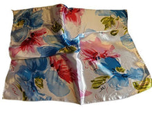 Load image into Gallery viewer, Fat-catz-copy-catz Vintage Elegant Ladies fashion 50cm Square Head/Neck Uniform Scarf Flower floral print silk satin feel
