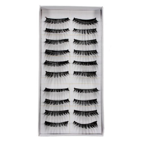 20 Pairs Natural Makeup False Fake Eyelash Eye Lashes (thick)