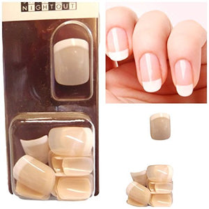 Fat-catz-copy-catz 24x Daily Wear Full Coverage Natural Nails Short Sheer Pink French Manicure False Nails