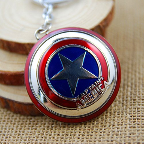 OM(TM) Stainless Steel Captain America Shield Keychain