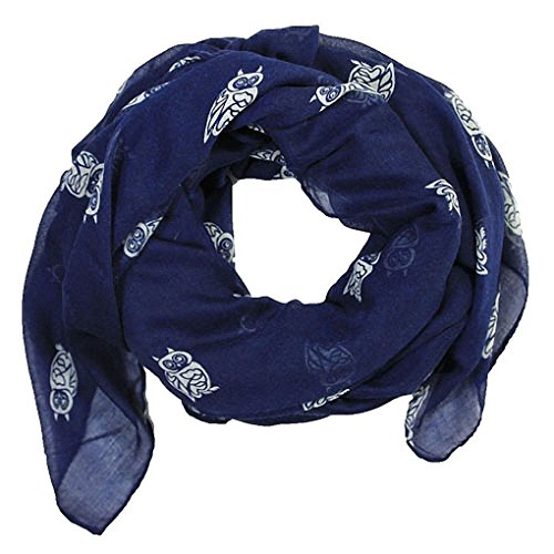 VISKEY Womens Fashion Owl Patterned Long Cute Scarf