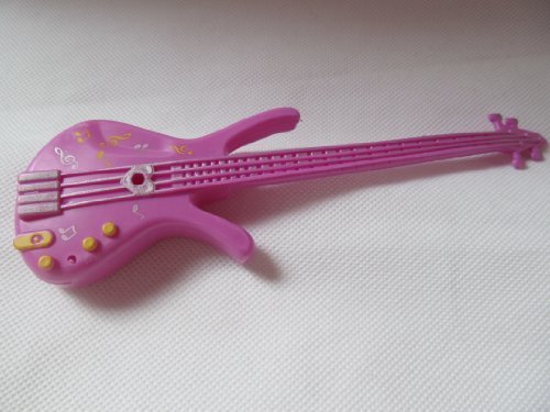 Fat-catz-copy-catz Dolls sized accessories pink or purple guitar (pink)