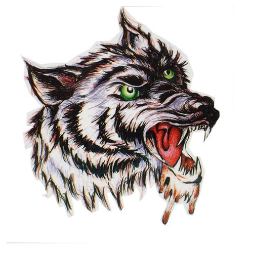 GGSELL King Horse Temporary temporary tattoos waterproof male wolf head totem