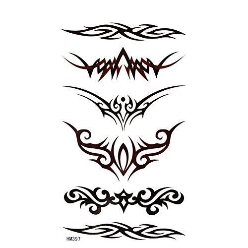 Various Designs Mens Boys Large Black Stars Chinese Dragon Celtic Temporary Tattoo Parties Gift Bags - by Fat-Catz-copy-catz (Men's 5 Vine)