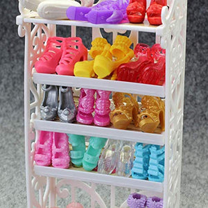 Fat-catz-copy-catz 10 Pairs Of Fashion Shoes Heels Sandals Boots For 11" Girls Dolls Mixed Selection